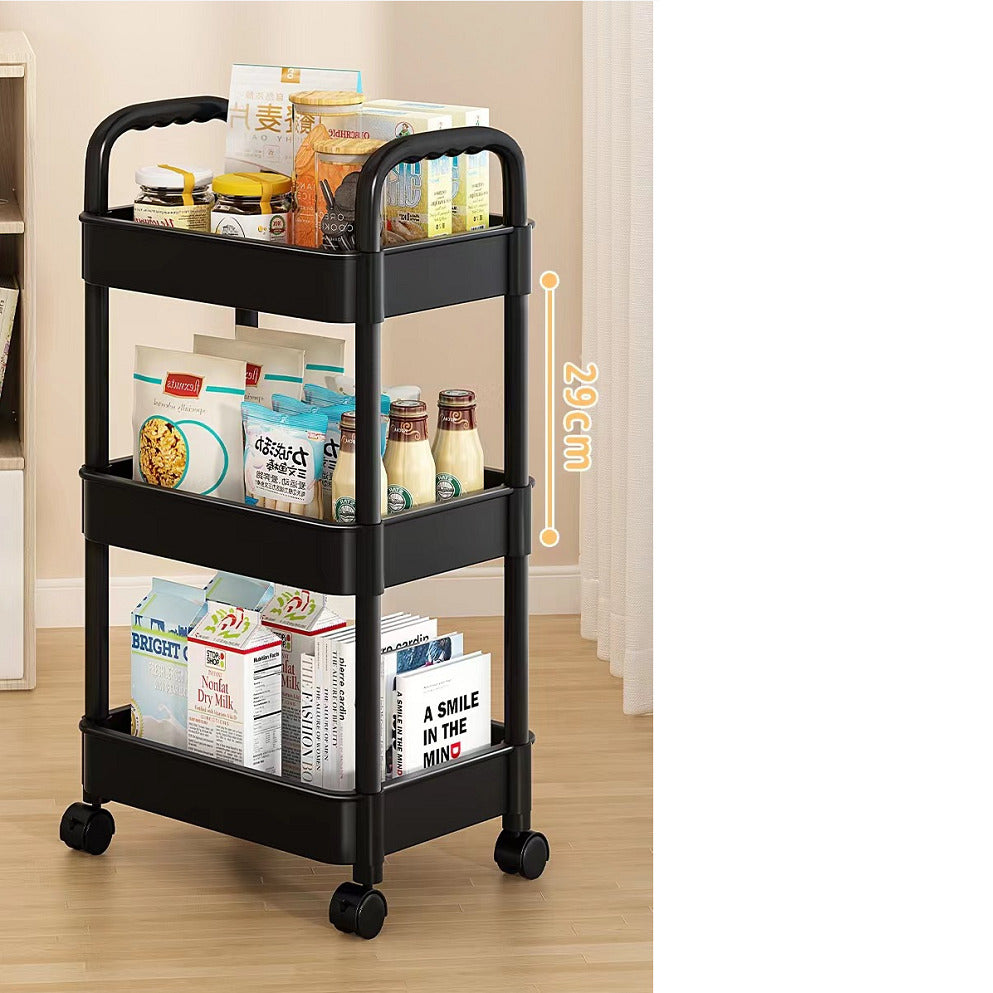 3 Tier Storage Trolley Cart On Wheels Kitchen Bathroom Laundry Rolling Rack