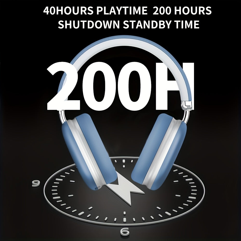 Bluetooth Headphones With A Microphone Offers A 40-hour Playback Time. Air