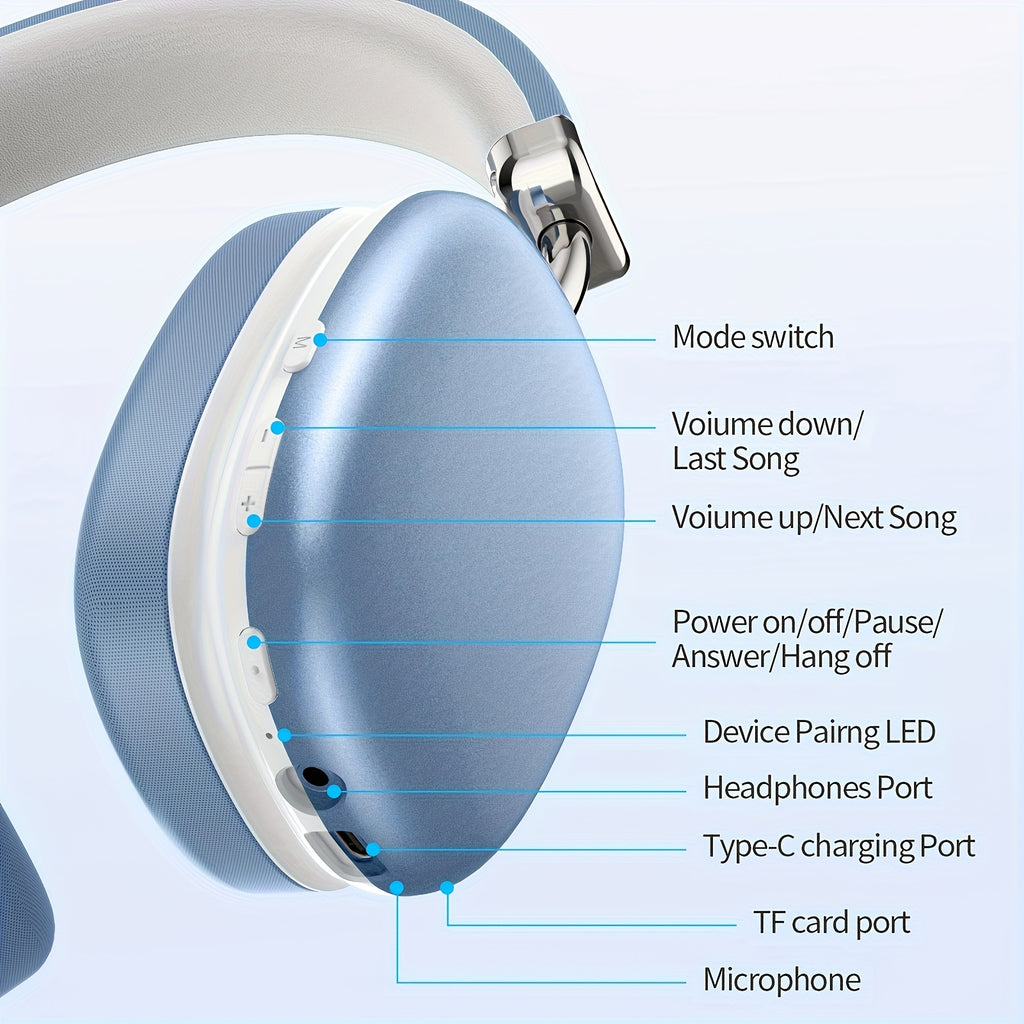 Bluetooth Headphones With A Microphone Offers A 40-hour Playback Time. Air