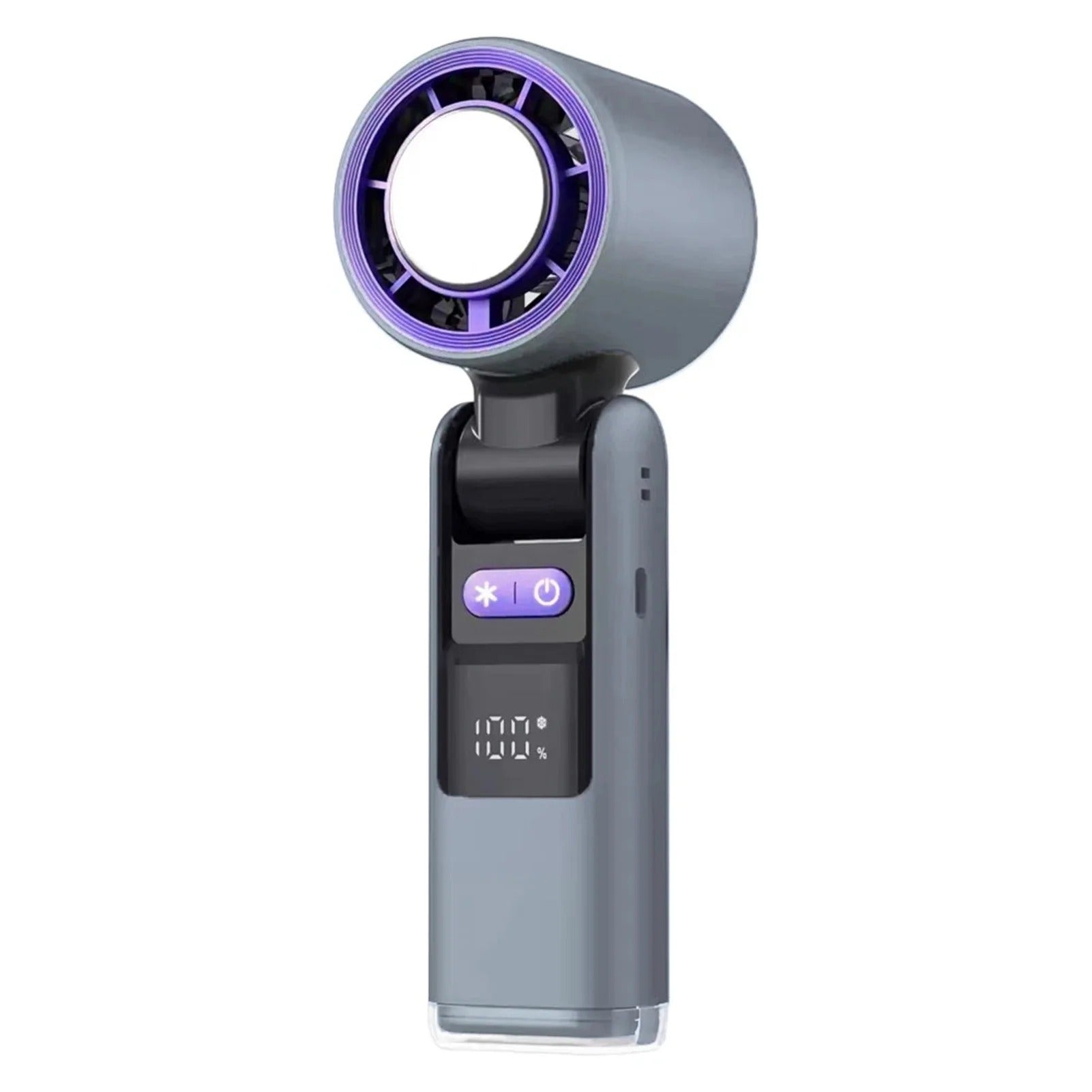 Violent Ice Cooling Fan Handheld Portable Fan Rechargeable Speed Ice Cooling Handheld Small Fan High Speed Folding Neck Type Fan